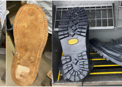 Semelles Vibram sur bottines de randonnée