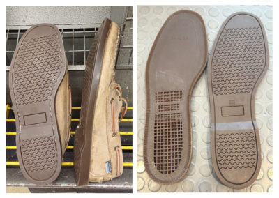 Remplacement de semelles sur une paire de Sebago